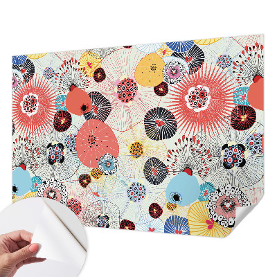 Samolepiaca fototapeta do spálne Farebné kvety