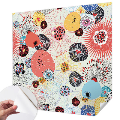 Samolepiaca fototapeta do spálne Farebné kvety