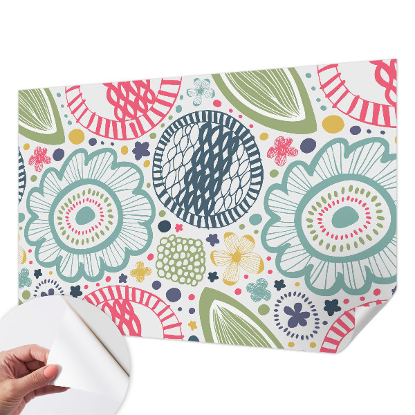 Samolepiaca fototapeta Kvetinové vzory