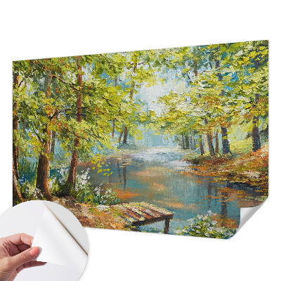 Samolepiaca fototapeta do detskej izby s motívom idylického jazera
