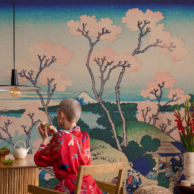 Tapeta do obývačky Čerešňové kvety