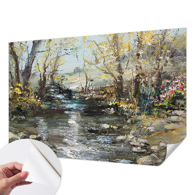 Fotografická tapeta do detskej izby Lesný potok