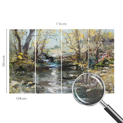 Fotografická tapeta do detskej izby Lesný potok