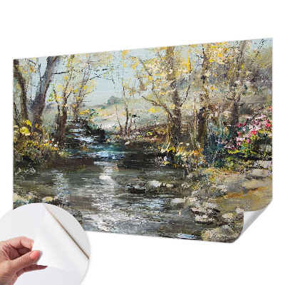 Fotografická tapeta do detskej izby Lesný potok