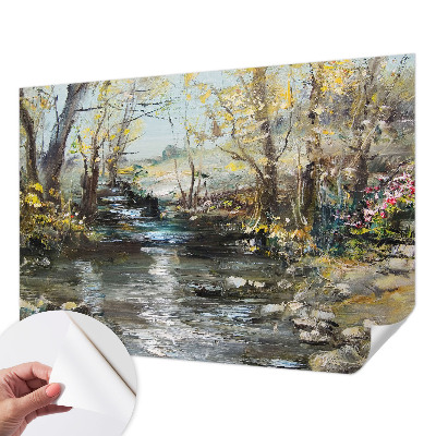 Fotografická tapeta do detskej izby Lesný potok