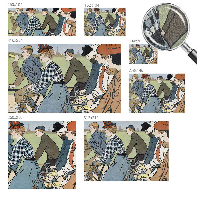 Fototapeta do detskej izby Starodávni cyklisti