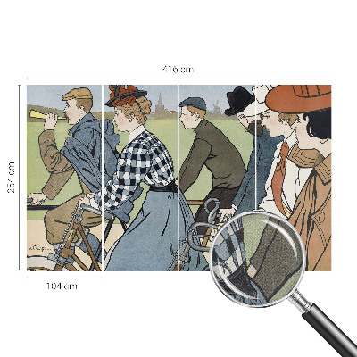 Fototapeta do detskej izby Starodávni cyklisti