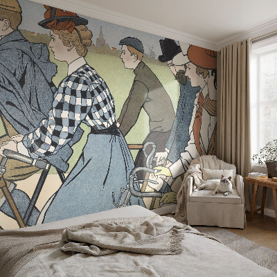 Fototapeta do detskej izby Starodávni cyklisti