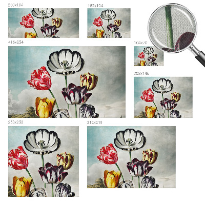 Tapeta do obývačky Farebné tulipány