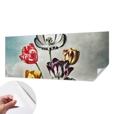 Tapeta do obývačky Farebné tulipány