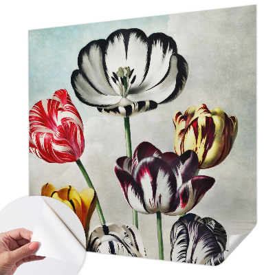 Tapeta do obývačky Farebné tulipány