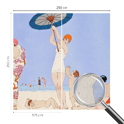 3D tapeta Retro pláž