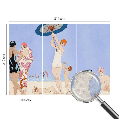 3D tapeta Retro pláž