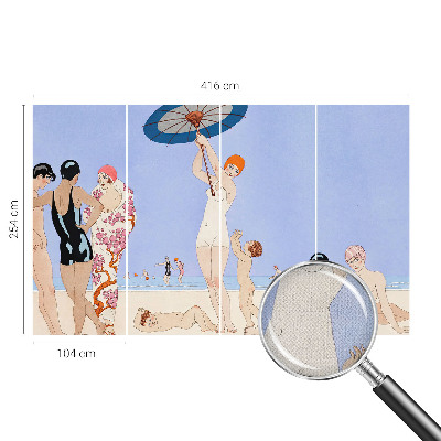 3D tapeta Retro pláž