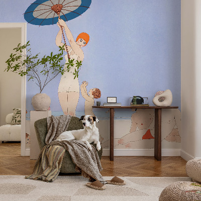 3D tapeta Retro pláž