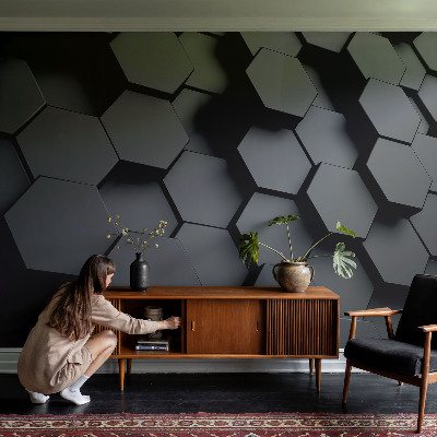 Detská fototapeta na stenu 3D šesťuholníky