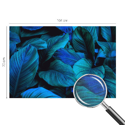 Moderná tapeta na stenu Modré listy