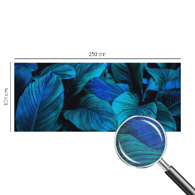 Moderná tapeta na stenu Modré listy