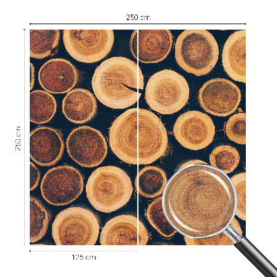 Samolepiaca tapeta Drevené kruhy