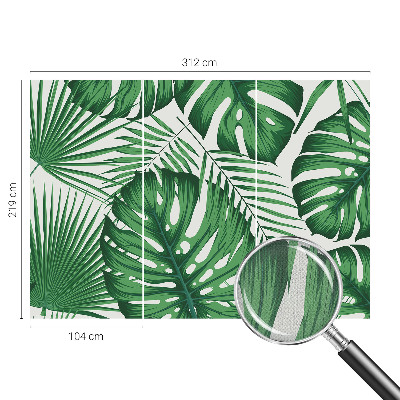 Samolepiaca fototapeta do spálne Tropické listy