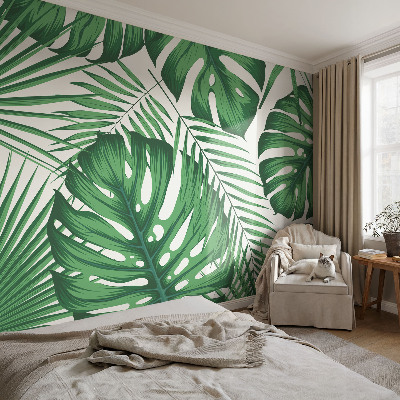 Samolepiaca fototapeta do spálne Tropické listy