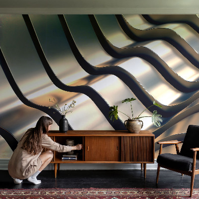 Samolepiaca fototapeta do detskej izby Kovové vlny