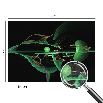 3D fototapeta Zelené vlny