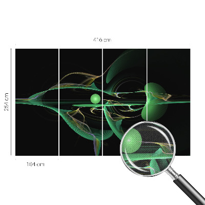 3D fototapeta Zelené vlny