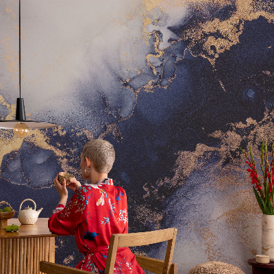 Detská tapeta Tmavomodré vlny