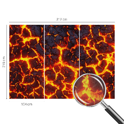 Samolepiaca fototapeta do obývačky Silná magma