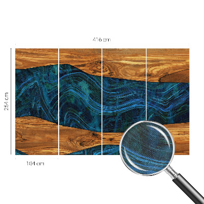 Fototapeta do detskej izby Modré drevo