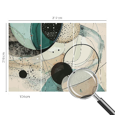 Moderná tapeta na stenu Farebné kruhy