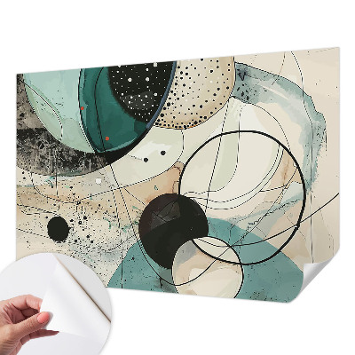 Moderná tapeta na stenu Farebné kruhy