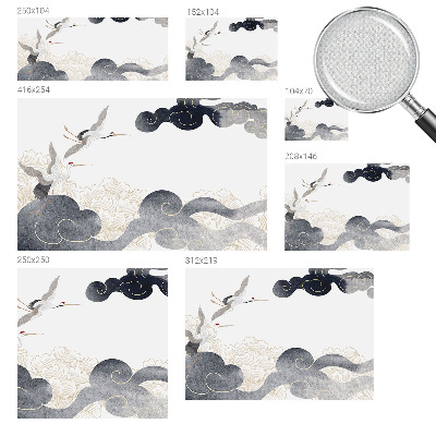 Samolepiaca fototapeta do spálne Žeriavy za letu