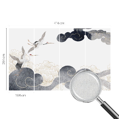 Samolepiaca fototapeta do spálne Žeriavy za letu