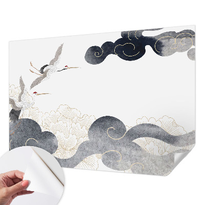 Samolepiaca fototapeta do spálne Žeriavy za letu