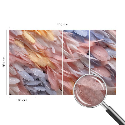 Moderná tapeta na stenu Pastelové pierka