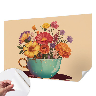 Samolepiaca fototapeta do spálne Farebná kytica