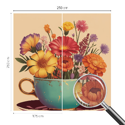 Samolepiaca fototapeta do spálne Farebná kytica