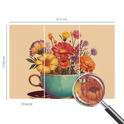 Samolepiaca fototapeta do spálne Farebná kytica