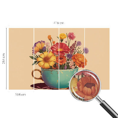 Samolepiaca fototapeta do spálne Farebná kytica