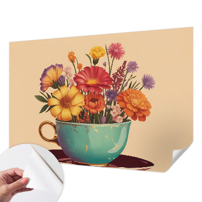 Samolepiaca fototapeta do spálne Farebná kytica