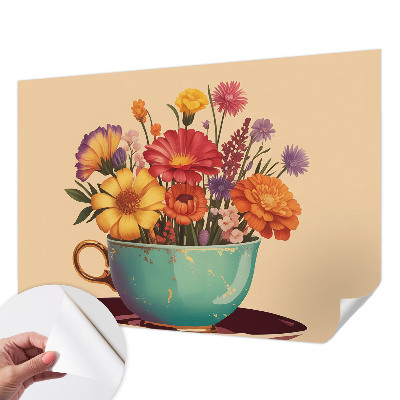 Samolepiaca fototapeta do spálne Farebná kytica