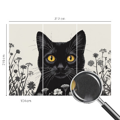 Samolepiaca fototapeta do detskej izby Mačacie kvety