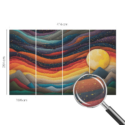 Samolepiaca fototapeta Farebné hory