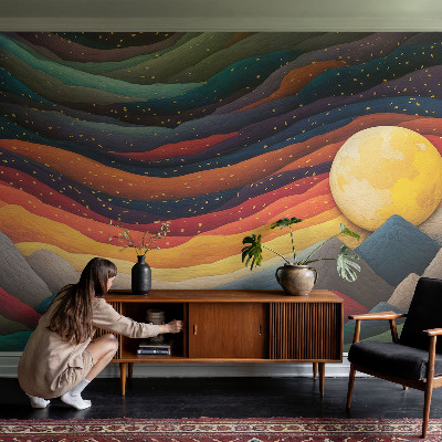 Samolepiaca fototapeta Farebné hory