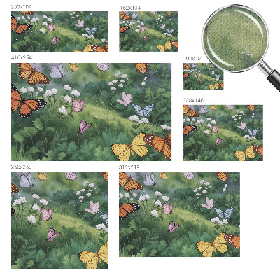 Samolepiaca fototapeta do obývačky Motýle na lúke