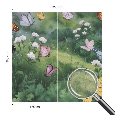 Samolepiaca fototapeta do obývačky Motýle na lúke