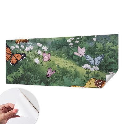 Samolepiaca fototapeta do obývačky Motýle na lúke