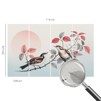 Fotografická tapeta samolepiaca Sediace vtáky